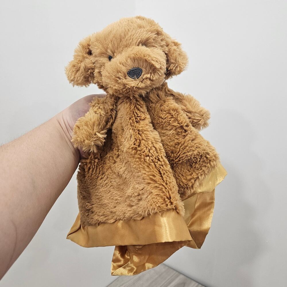 Target Cloud Island Fuzzy Brown Puppy Dog Lovey Satin Trim Security Blanket 2023